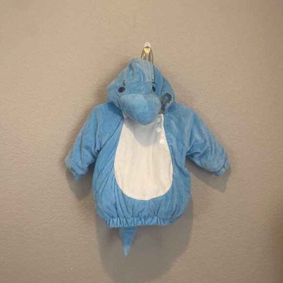 Baby Shark Halloween Costume Pullover Top 0-6M - Hyde & EEK! Plush Blue - Picture 2 of 8